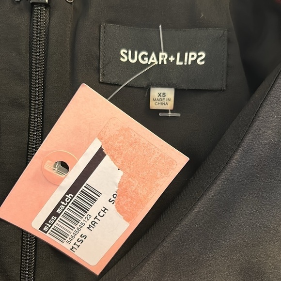 Sugarlips Black Hot Pink Floral Sleeveless Wide Leg Jumpsuit Size XS New! - Picture 8 of 9